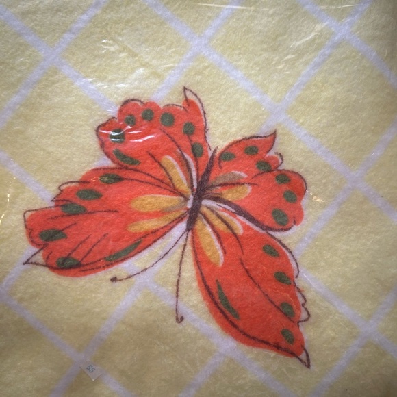 Vintage Owen Manufacturing Co. Butterflies Printed Blanket 72”X90” NWT - Picture 10 of 12